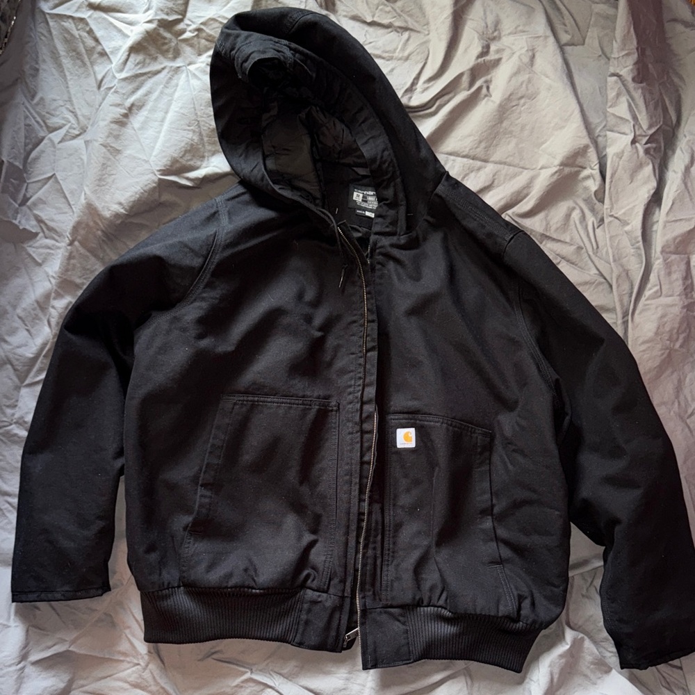 Carhartt Black Hooded bomber Jacket